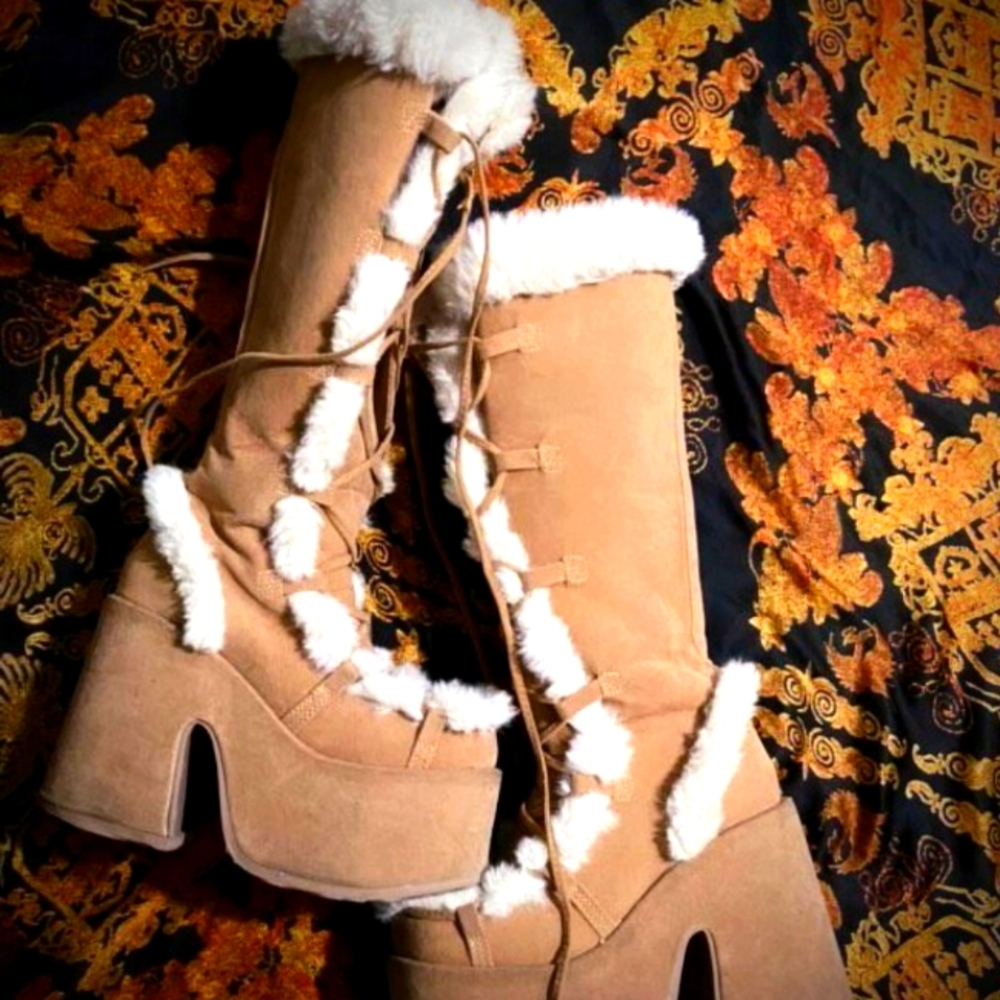 Brown Camel Platform Demonias